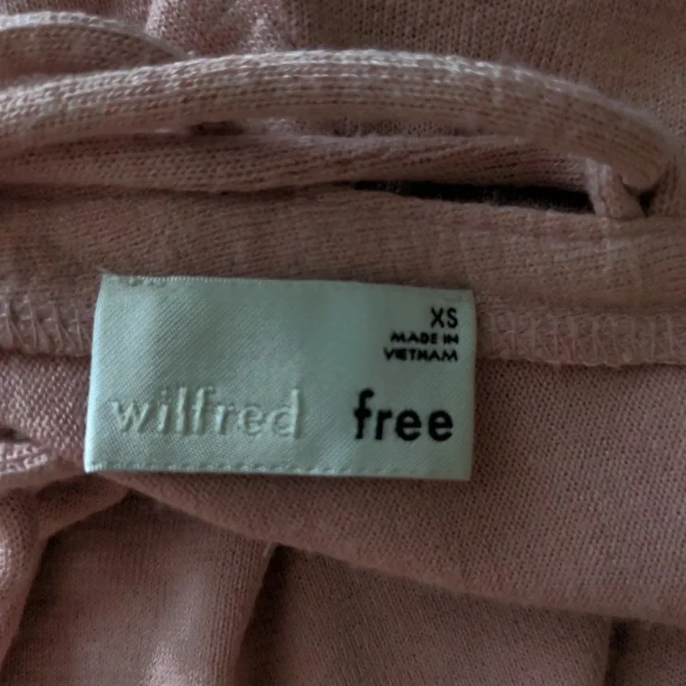 Aritzia Wilfred Free Dress Bodycon Mini Pink Knit Lace Up Corset Size XS